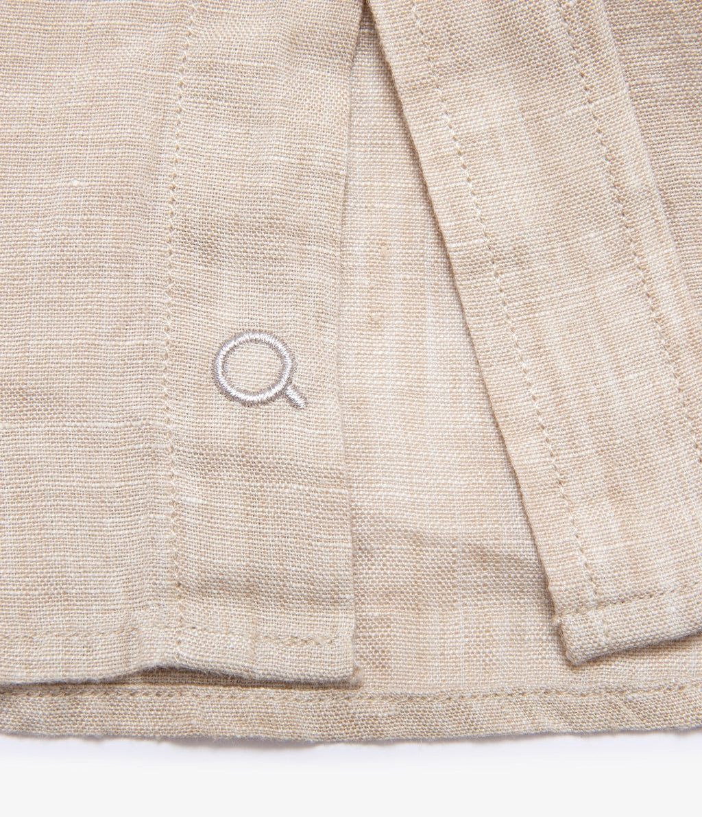 Camisa Hombre 100% Lino Saint Manga larga Beige